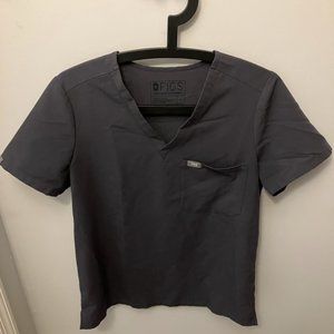 Figs Charcoal with Red drawstring Small scrub set catarina and kade cargo